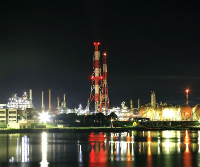 晴海公園の工場夜景