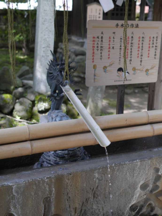 「取手八坂神社」の手水舎