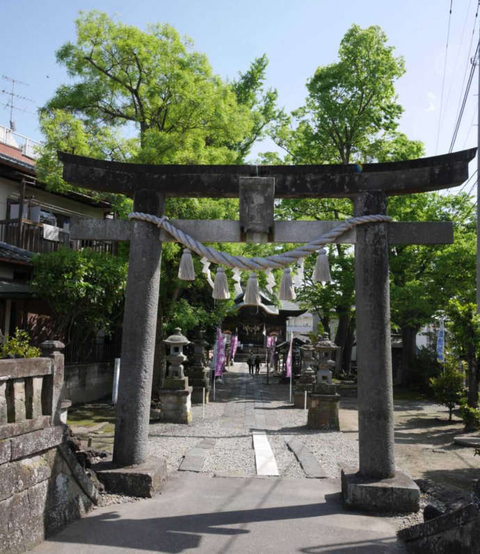 「取手八坂神社」の正面鳥居