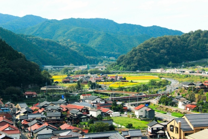 江府町の航空写真