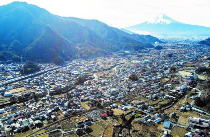 西桂町から見える富士山