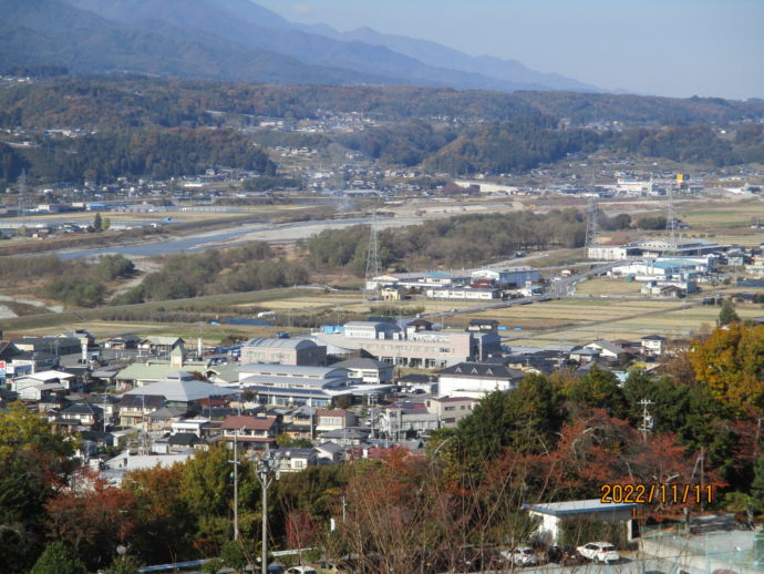 豊丘村の下段地帯の風景