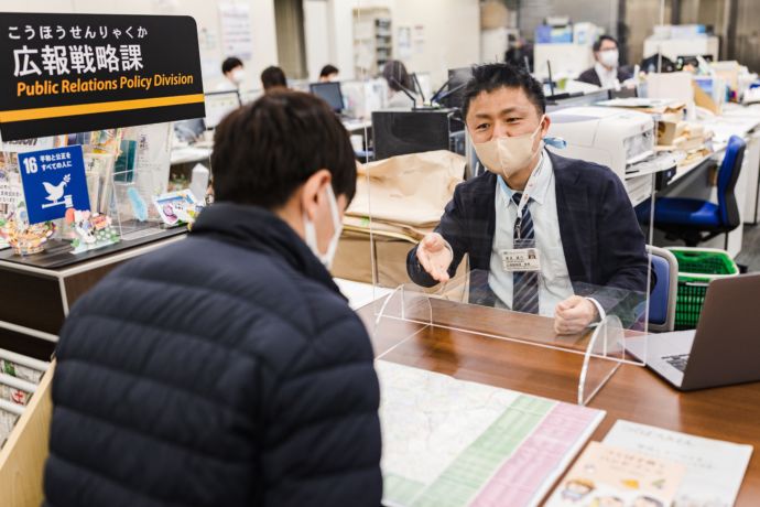 つくば市の移住相談窓口における移住相談の様子