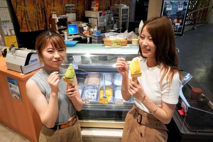 貞光ゆうゆう館のジェラート売り場