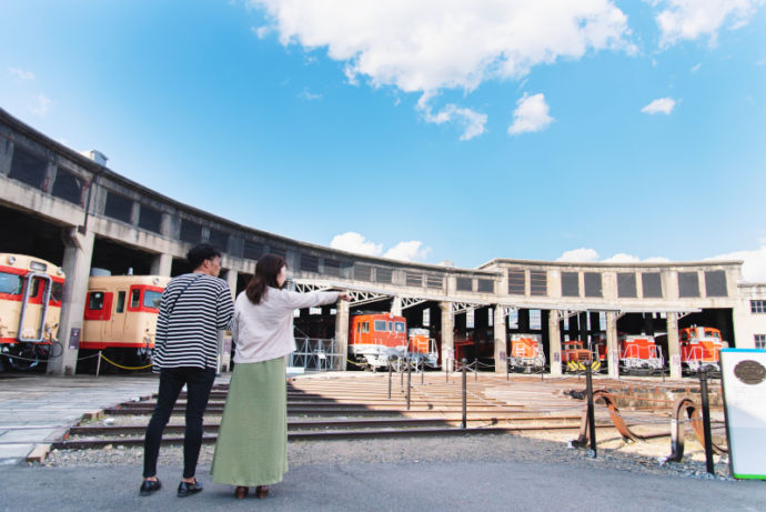 津山市にあるまなびの鉄道館