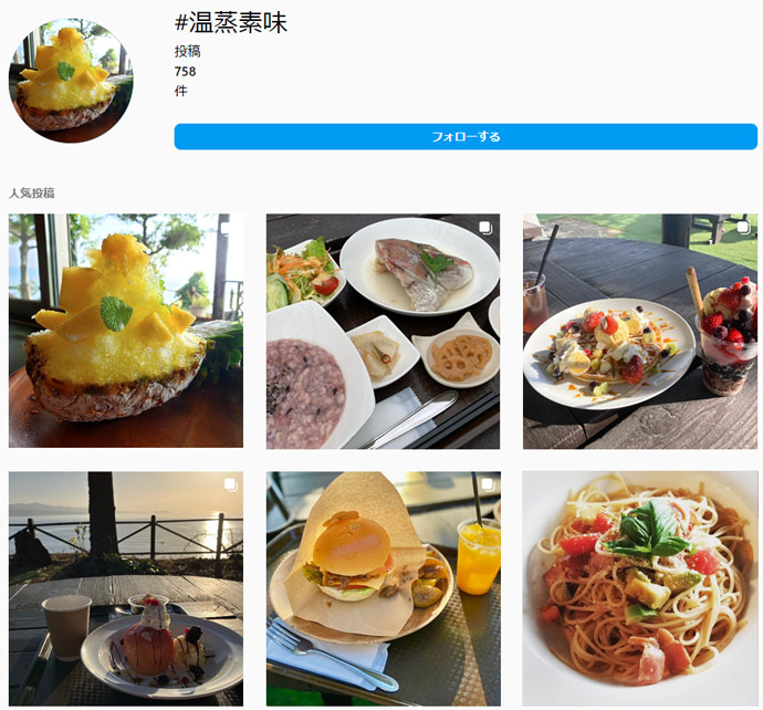 「温蒸素味Shop & Cafe」のインスタキャプチャ