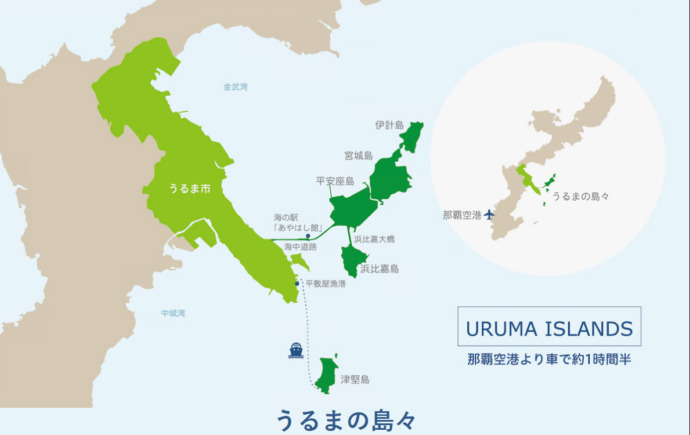 うるま市島しょ地域の地図