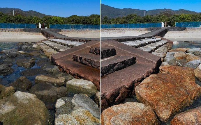 佐伯市の南端、名護屋湾にある「丸市尾四号突堤」 その2