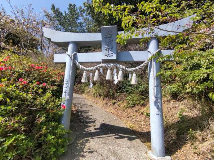 国道を挟み「直売所わかみや」の対面に鎮座する若宮神社の鳥居