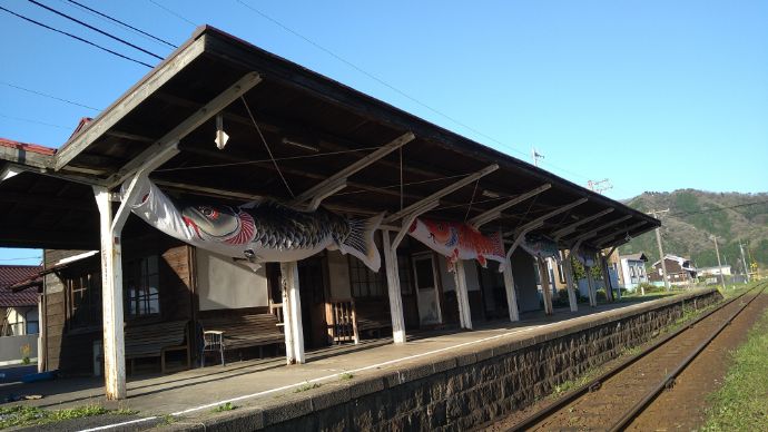 こどもの日を祝う丹比駅