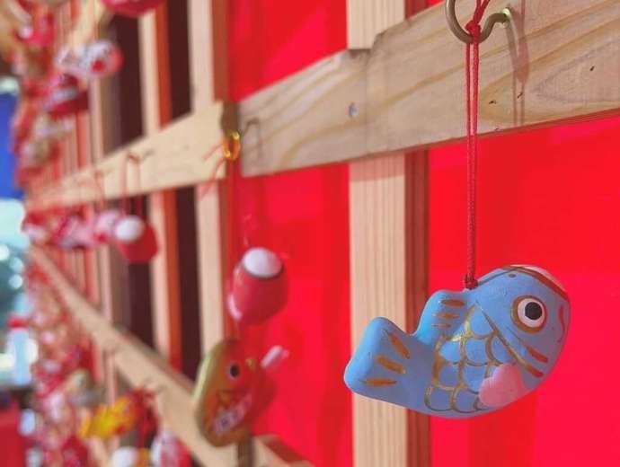 「別小江神社」の鯛みくじ