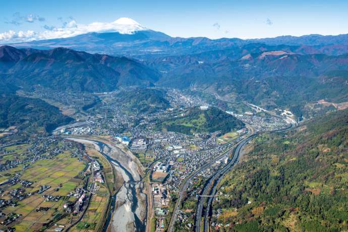 上空から見た山北町の全景