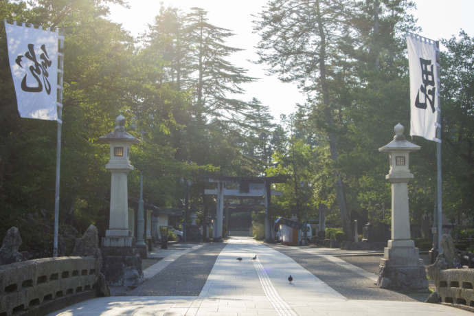 米沢市にある上杉神社の入口