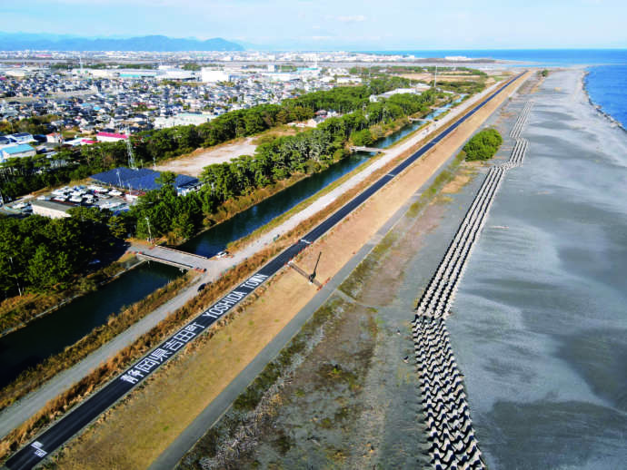 吉田町の津波対策防潮堤