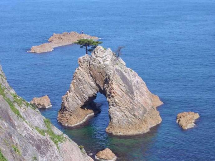 浦富海岸島めぐり遊覧船の千貫松島