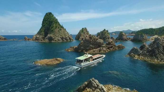 浦富海岸島めぐり遊覧船のルート