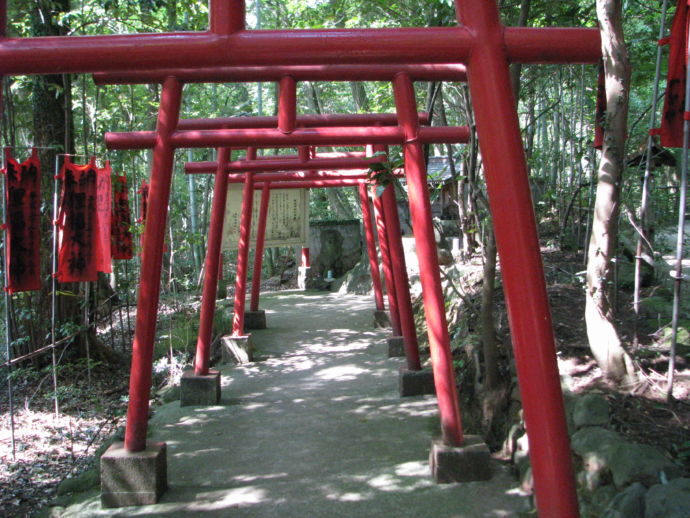 万葉公園の近くにある狸福神社の鳥居