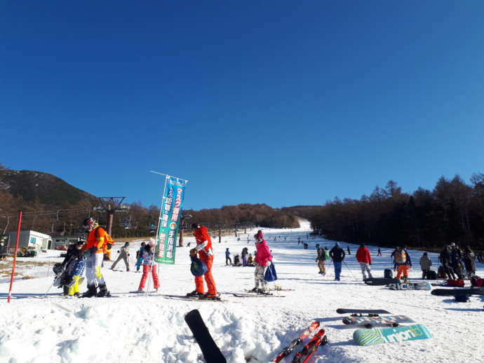 湯の丸スキー場の第5リフト乗り場