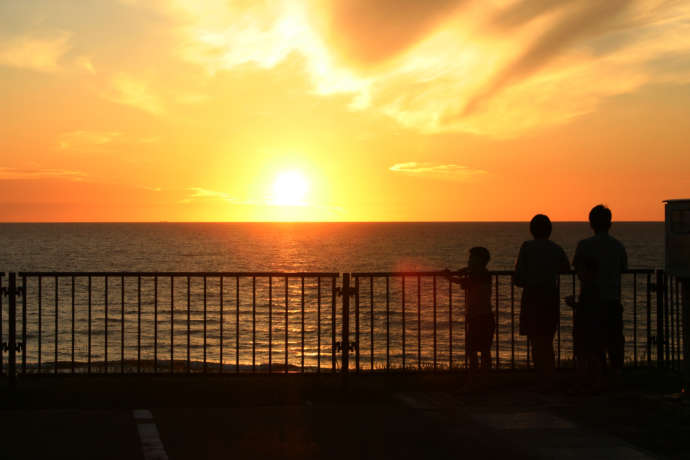 由利本荘市の夕日