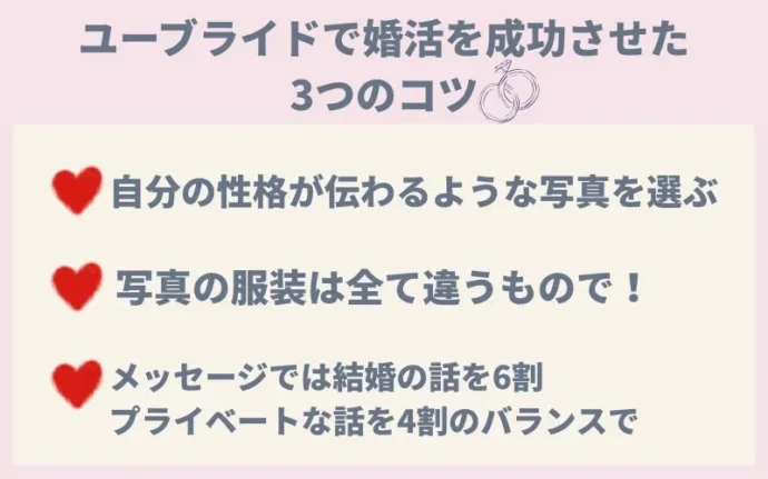 MさんとYさんがユーブライドで婚活を成功させた3つのコツ