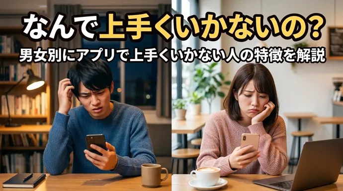 ッチングアプリでうまくいかない人の特徴