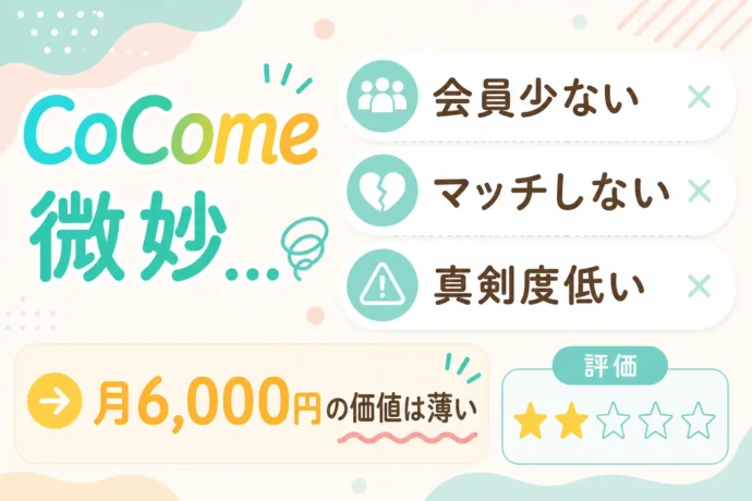 cocomeの正直微妙なところ