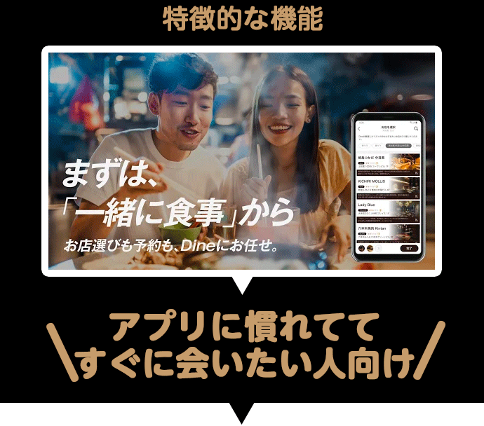 Dine(ダイン)の特徴的な機能