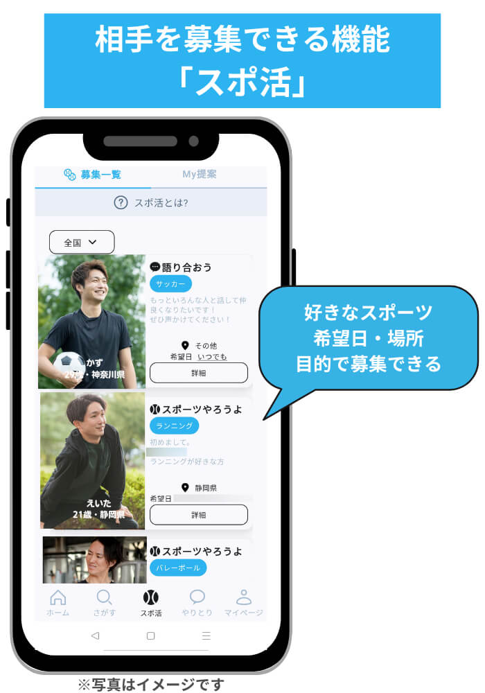 スポ活の画面