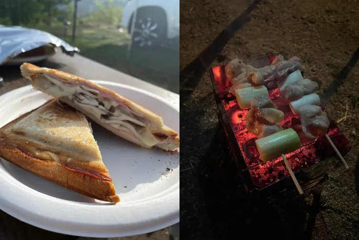 アプリで出会った友達とキャンプで食べたご飯