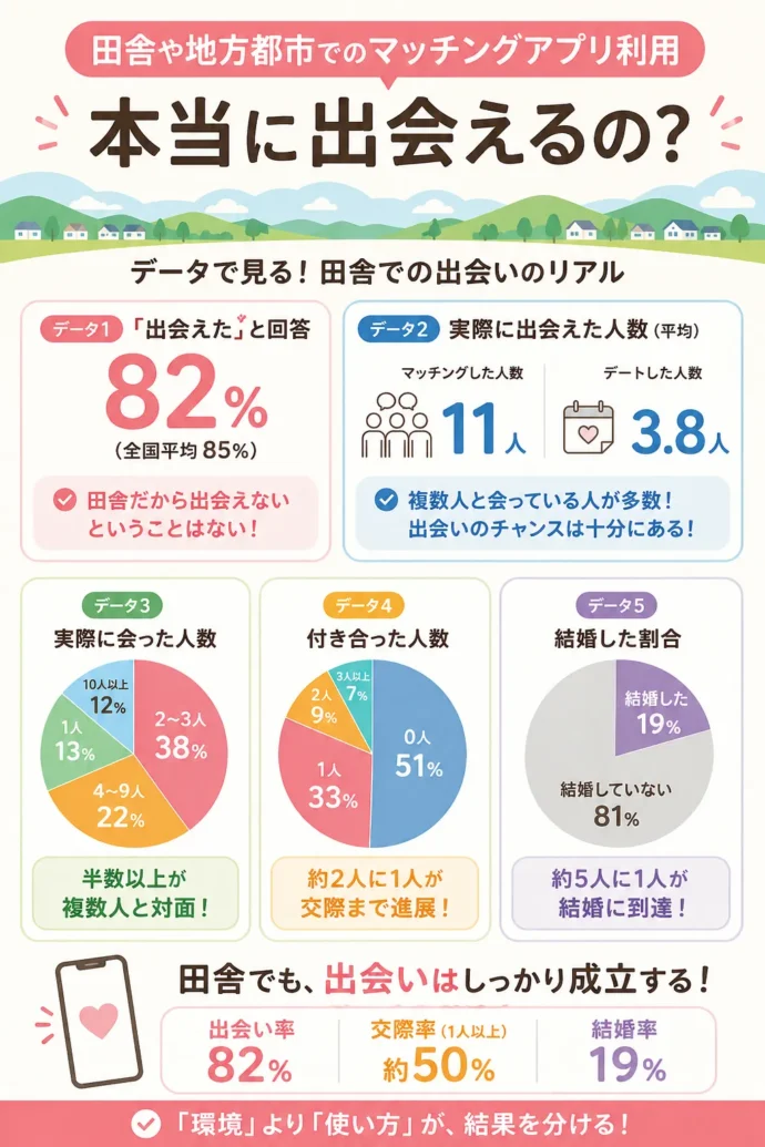 田舎でマッチングアプリ、本当に出会えるの？