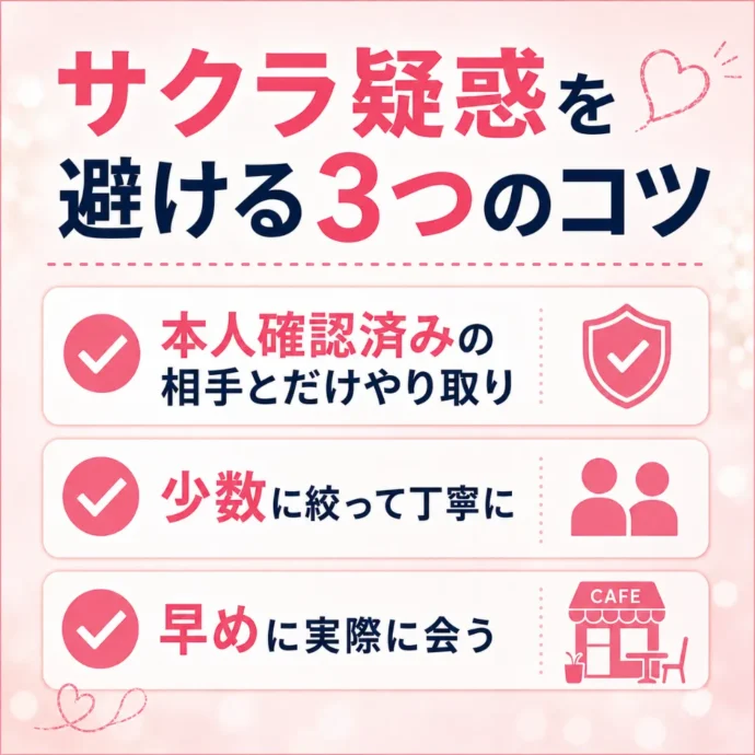 サクラ疑惑を避ける3つのコツ