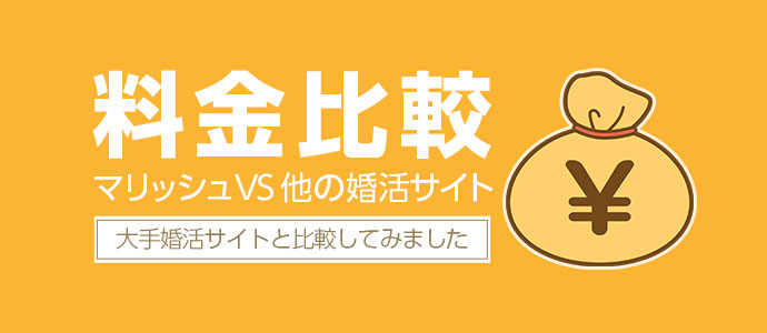 マリッシュと他の婚活サイトとの料金比較