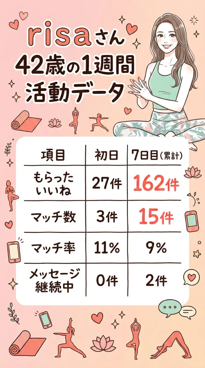 リサさんの1週間活動データ