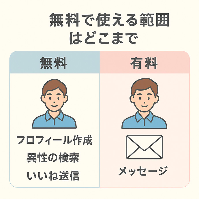 無料で使える範囲はどこまで？の図解