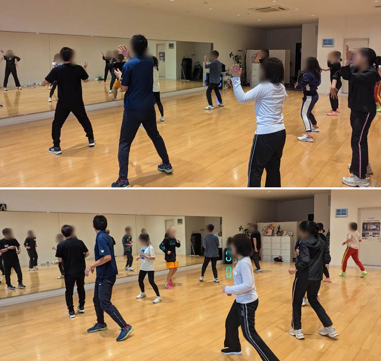 ZUMBA®を踊る参加者のようす