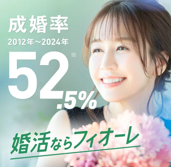 フィオーレの成婚率を紹介するメインビジュアル