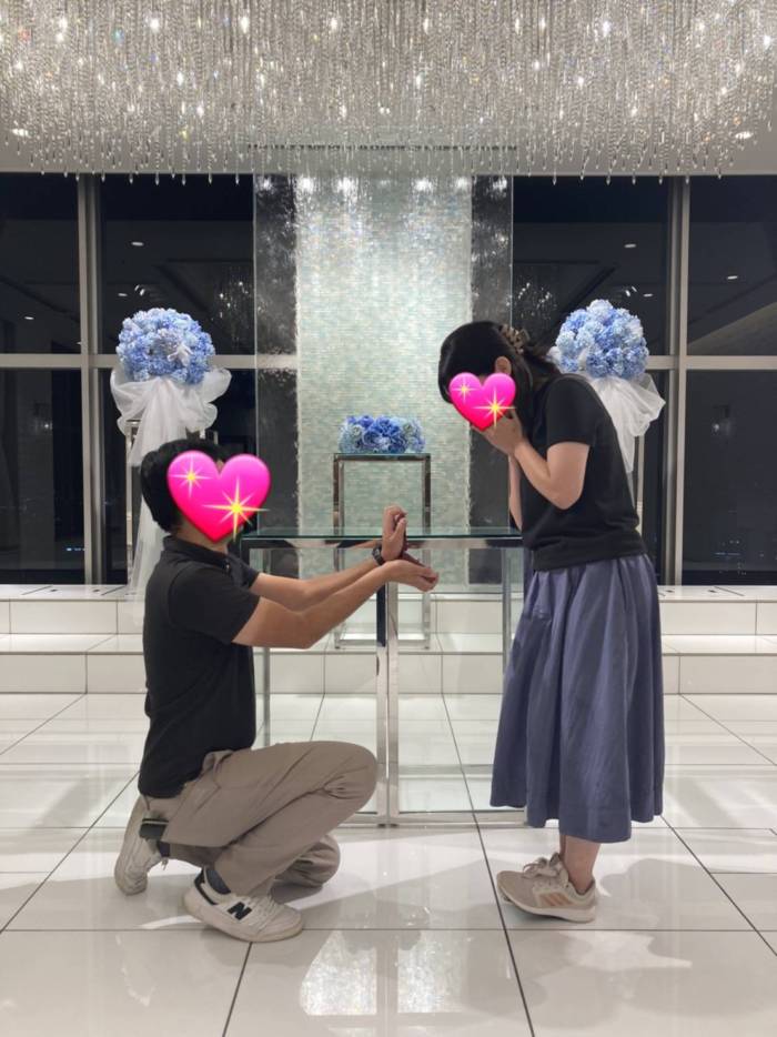 結婚相談所プリズムの会員から提供されたプロポーズ写真