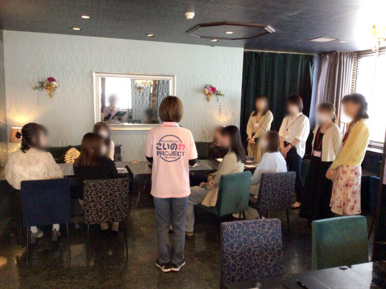 婚活イベント前の女性向けレクチャーの様子