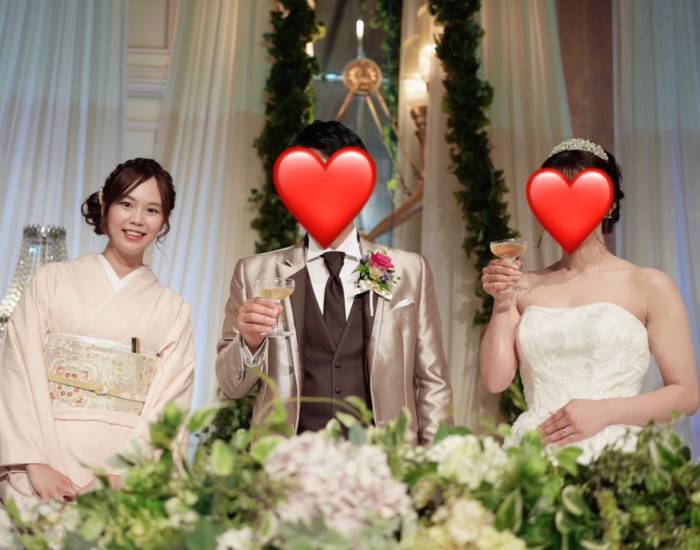 会員様の結婚式に参列する一丸さん