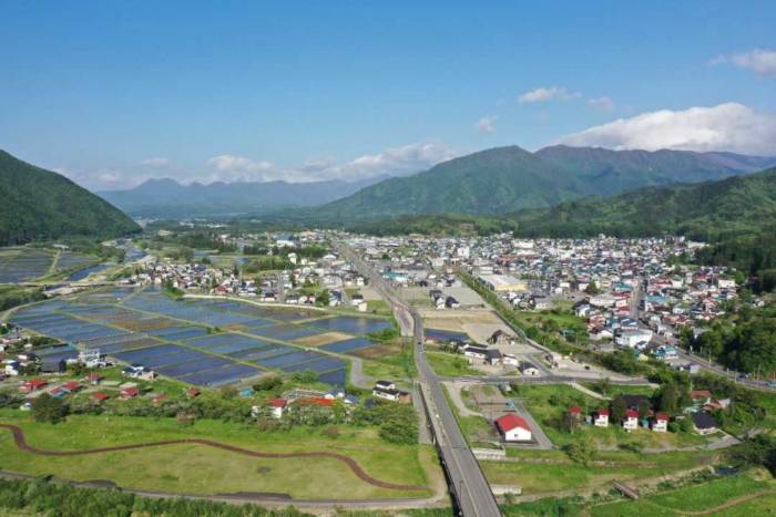 南会津町の空撮写真