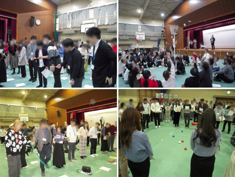 「那古野de婚活」イベントの運動会プログラムに参加する男女