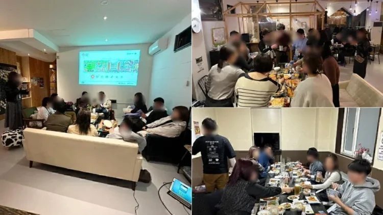 北海道中標津町の対面婚活の夕食会の様子