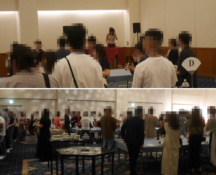 「婚活PARTY ～四国中央市de婚活～」でパフォーマンスをするDJ SARASAさんとイベント参加者