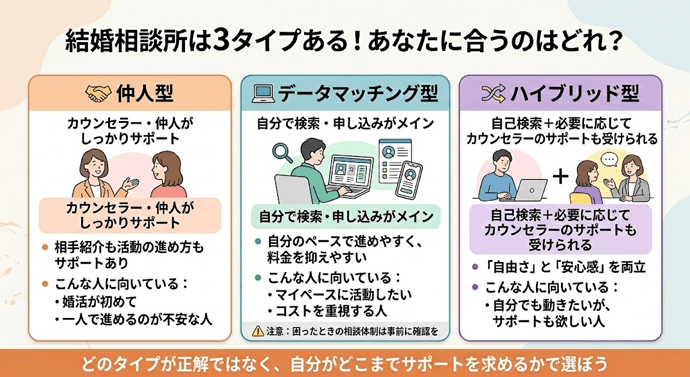 結婚相談所のタイプ