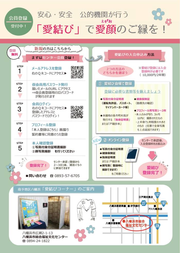 会員登録方法の手順ちらし