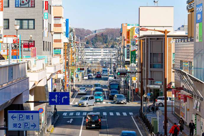 橋本商店街付近の街並み