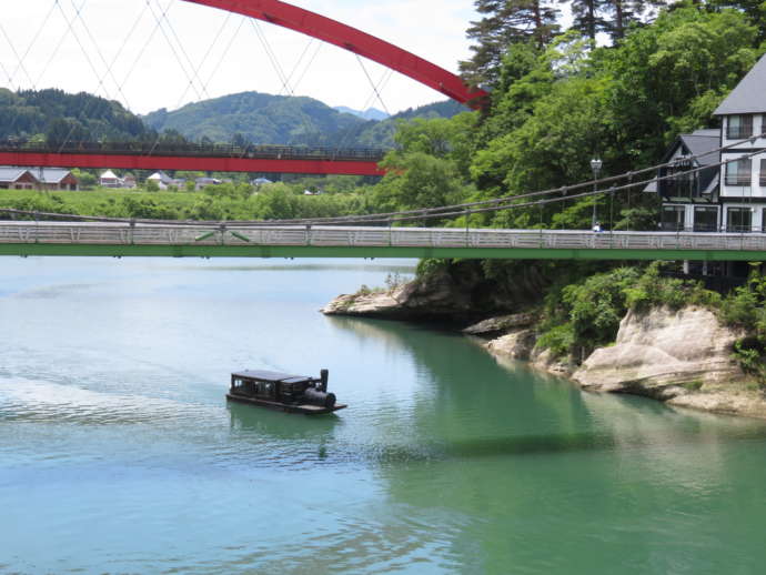 柳津観洸船の風景