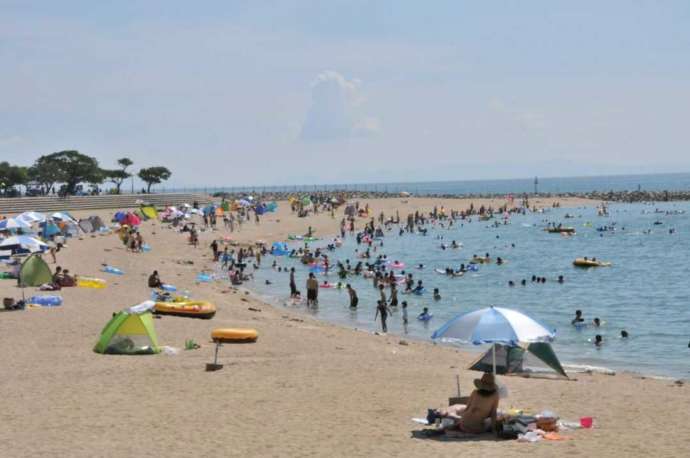 熊本県下最大級の人口ビーチ「御立岬海水浴場」