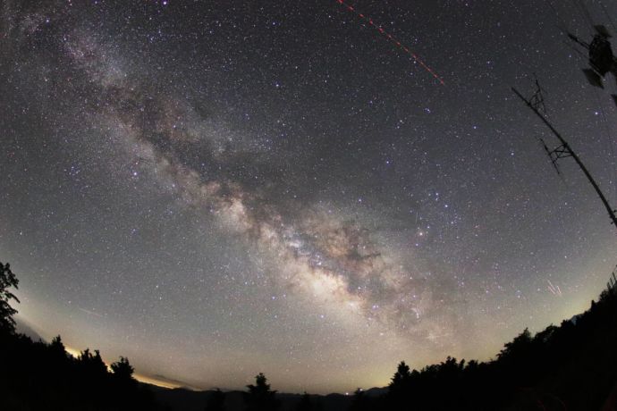 夜の桝形山の様子