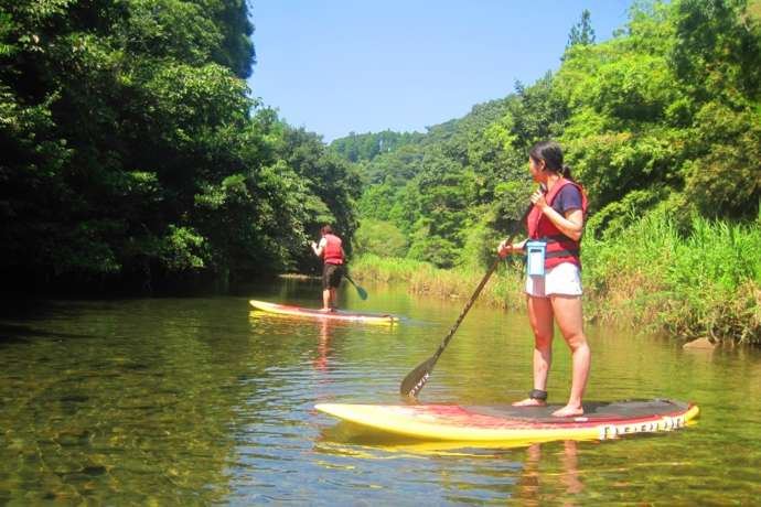 穏やかな川を利用したリバーSUP